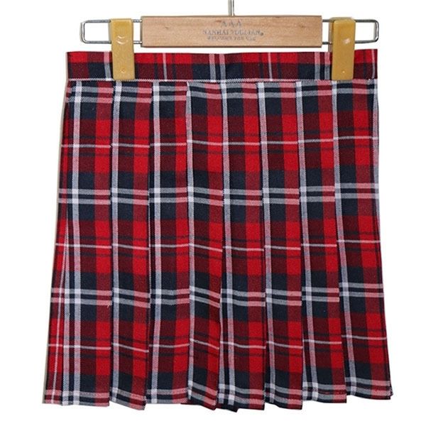 

retail wholesale girls ladies plaid pleated mini skirt preppy style uniform skirts s m l xl women skirt, Black