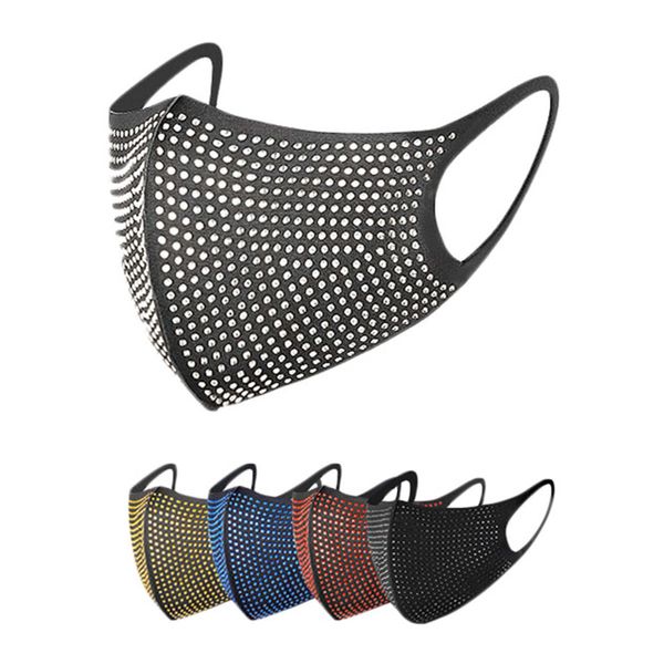 

washable rhinestone cloth face masks breathable diamond masks with elasticity for adults outdoor sports