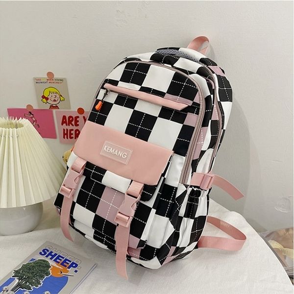 

school bags cute women large capacity backpack waterproof nylon female schoolbag 220823