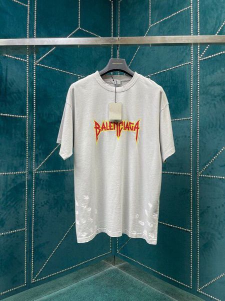 

2022ss new style high-grade pure cotton printed t-shirt round neck splicing pullover short sleeves size: m~xxxl color: black and white h66d3, Black;brown