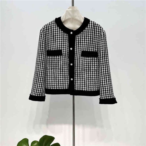 

women's jackets the d spring korean of small fragrance coarse plaid is thin and versatile, sweet short coat, Black;brown