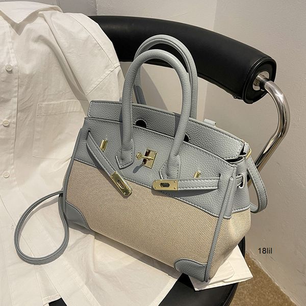 

designer birkins bags herme classic high sense female 2022 fashion versatile commuter messenger foreign style portable platinum 18lil