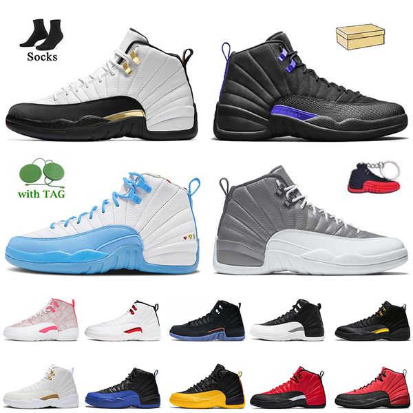 

2022 with box jumpman 12 12s women mens basketball shoes jordn playoffs dark concord stealth hyper royal high og sneakers reverse flu game b