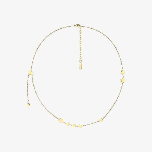 Colares pendentes estrela gargantilha para mulheres melhor amigo presente dourado cadeia de cores moda boho jóias 220427