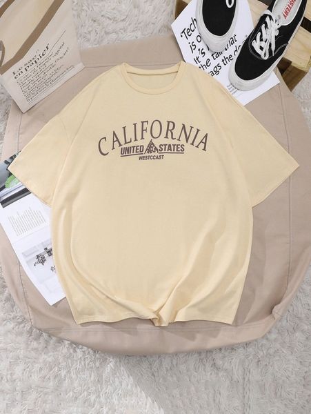 

letter graphic drop shoulder tee d4bg#, White