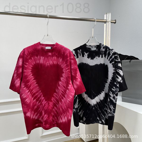 

women's t-shirt designer [correct version]home b paris fashion brand 2022 summer new short sleeve t-shirt love spray tie dye loose mg3y, White