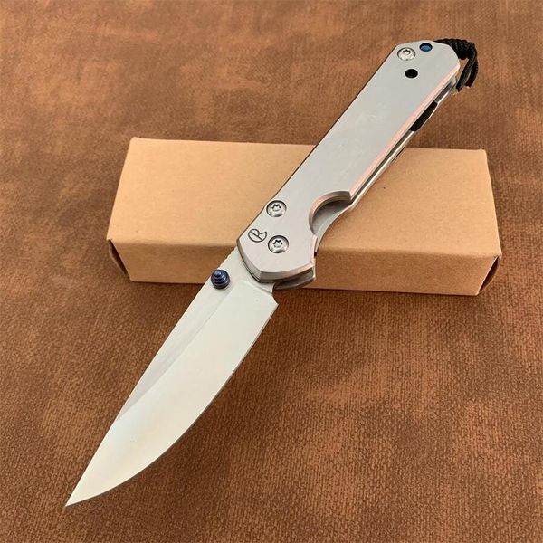 Chris Reeve Mini CR Classic Sebenza 21 Складной нож 440C Лезвие с волнистой формой Полная стальная ручка Подарок для мужчин EDC инструмент Ключ Карманные ножи