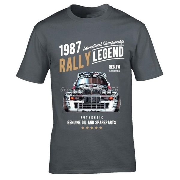 Rally Legend Motiv Mit 1987 Lancia Delta Integrale Hf Auto Männer Sommer Marke Baumwolle Hip Hop Fitness Kleidung Männer T Shirt 220407