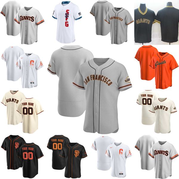 

2022 baseball jerseys custom jersey mens women youth san francisco''giants''41 wilmer flores 34 kevin gausman 10 evan lo, Blue;black