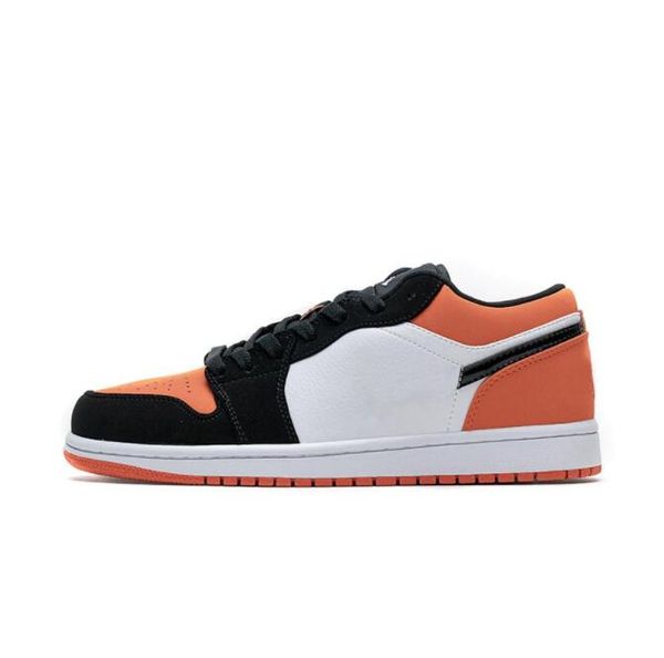 

classic men women casual shoes fashion low pu leather 1s outdoor skateboarding sneakers 36-44, Black