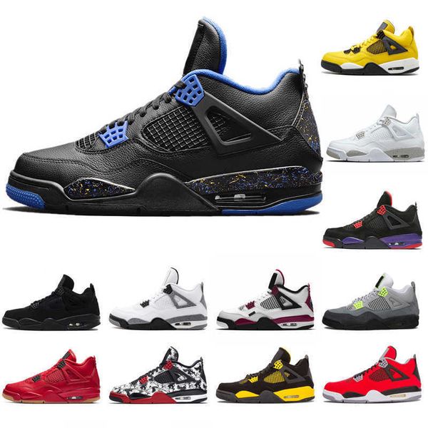 

blue 4 mens basketball shoes 4s red metallic motosports men sports trainers comfortable.