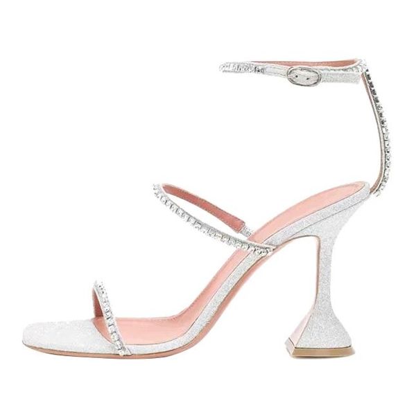 

sandals amina muadd high-heeled women's wine glass rhinestones thin belt ladies banquet wedding holiday high heel crystal sandals with, Black