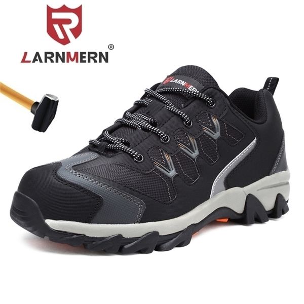 Larnmern Men Steel Toe Cap Work Safety Shoes Обувь Обувшиеся воздухопроницаемые на открытом воздухе ботинки для кроссовок.
