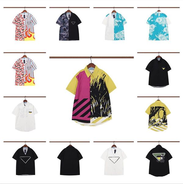 

2022ss brand designer shirt sweatshirt sand summer new high-grade cotton printing short sleeve round neck board t-shirt large color: #99, White;black