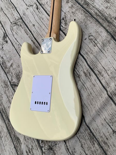 

custom 70's jimi hendrix cream white st electric guitar special engraved neck plate