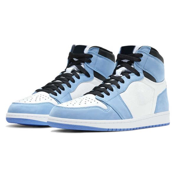 

1s og retro shoe 1 jumpman mens basketball shoes sneakers trainers sports dark mocha university blue hyper royal light smoke grey, Black