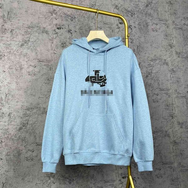 

mkv3 b family 2021 autumn and winter paris fashion classic lock hooded printed sweater men's women's top, Black