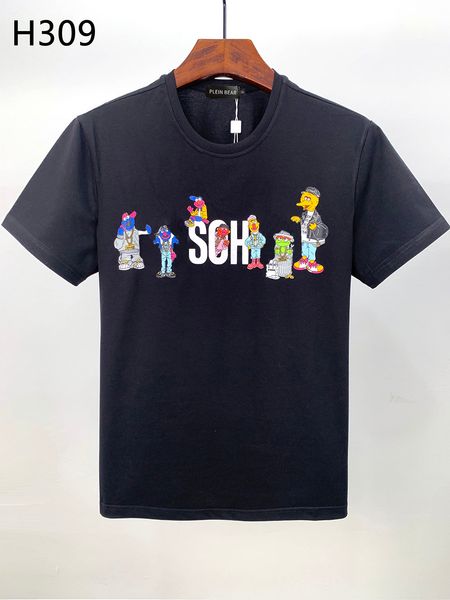 

plein bear t shirt mens designer tshirts teddy bear knitted t-shirt classical hip hop streetwear tshirt casual tees pb 80513, White;black