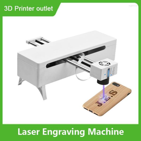 Yazıcılar 450NM 40W Lazer Gravür Makinesi Ayarlanabilir Odak Uzunluğu Destek PC Yazılımı Yüksek Hızlı Mini CNC Gravor Cutter ROGE22