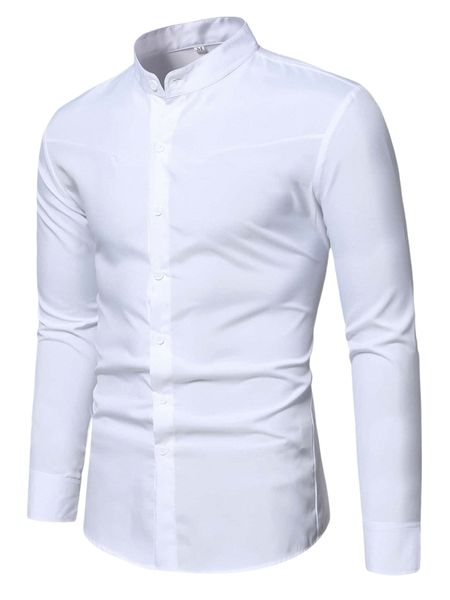 

men mock neck button up shirt z6lu#, White;black