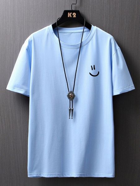 

men cartoon face print tee b58v#, White;black