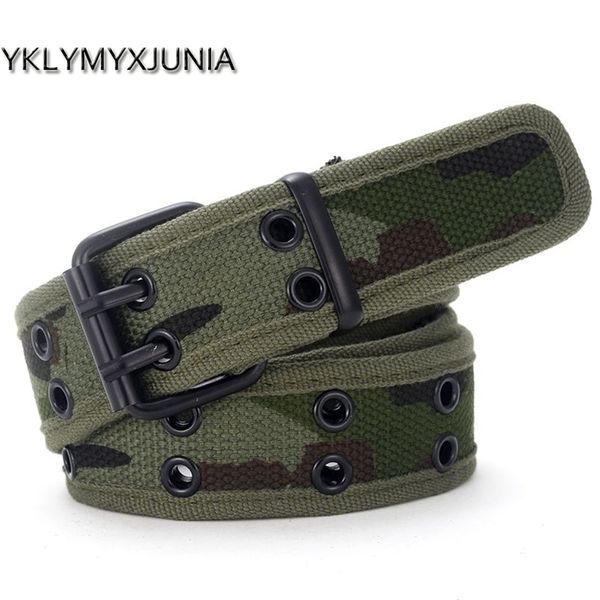 

woven belt wholesale canvas men's double pin buckle waistband for men male s fashion belts 220317, Black;brown