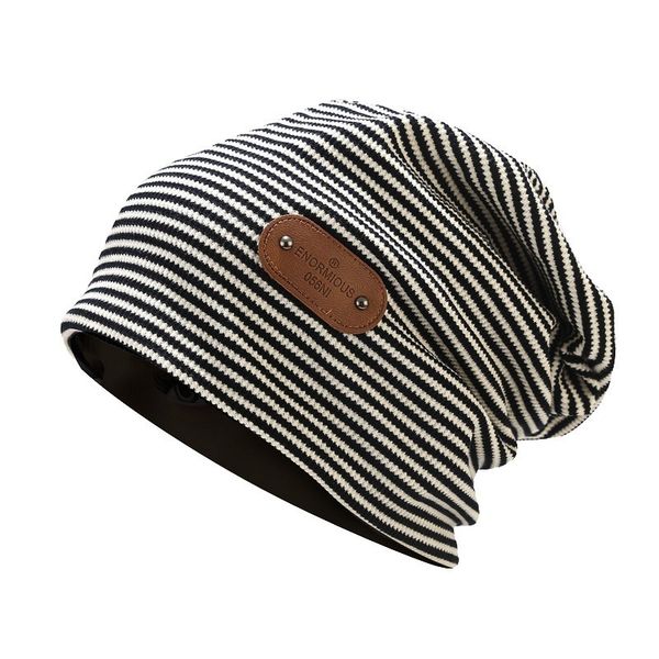 

striped print women hat ladies autumn winter hats fashion hip-hop slouchy beanie girls chapeu feminino cotton cap 220513, Blue;gray