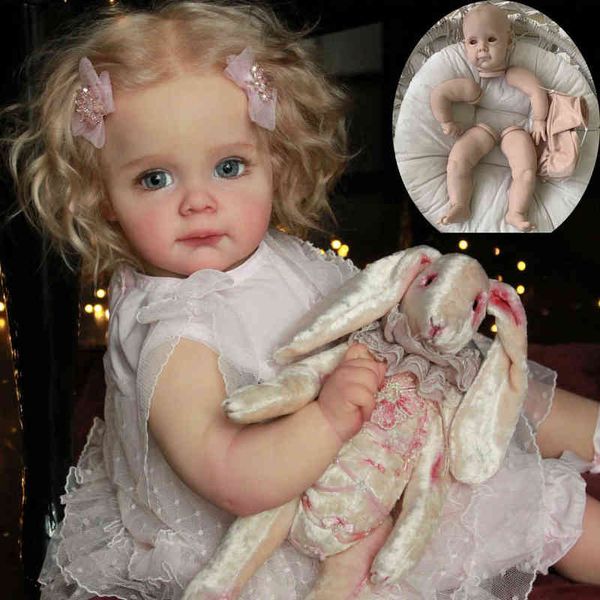 RSG Reborn Baby Doll 22 pollici Realistico neonato Bebe Reborn Maggi Vinile non verniciato Parti della bambola non finite Kit bambola vuota fai da te