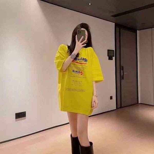 

2022 designer bal t shirt korean alphabet short sleeve  fits all, White;black