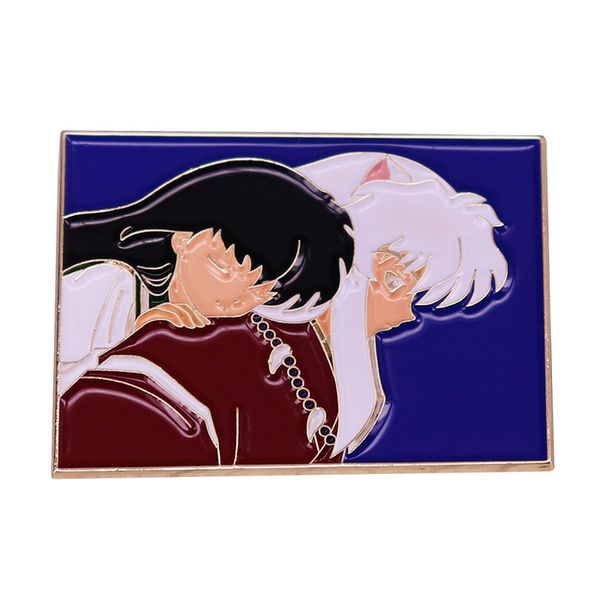 

cute cartoon inuyasha pin brooch funny anime badge fashion jewelry collection, Blue