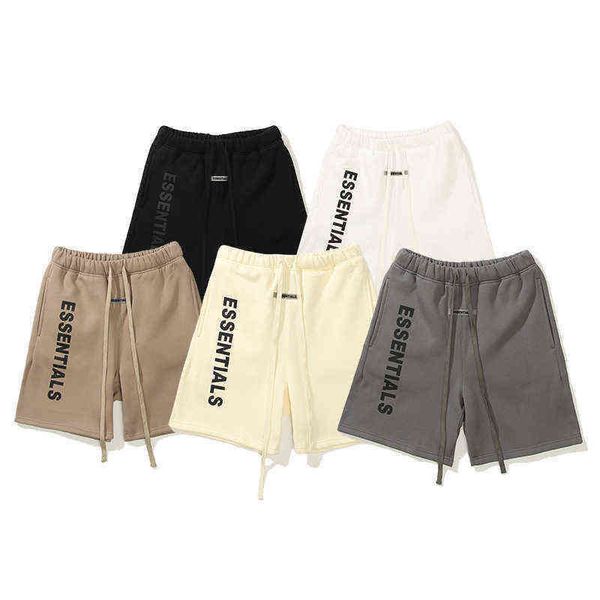 

double thread essentials side letter capris fog3d pressed casual plush shorts men dunks tennis soccer beach short ladies casual beautiful sp, White;black