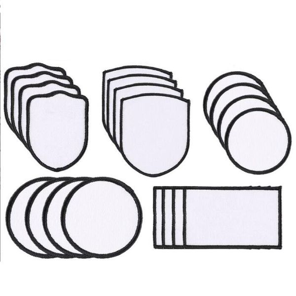 

sublimation blank patches tranfer printing diy patch consumable 5 shapes repair thermal transfer pad for clothes hats uniforms backpacks bla