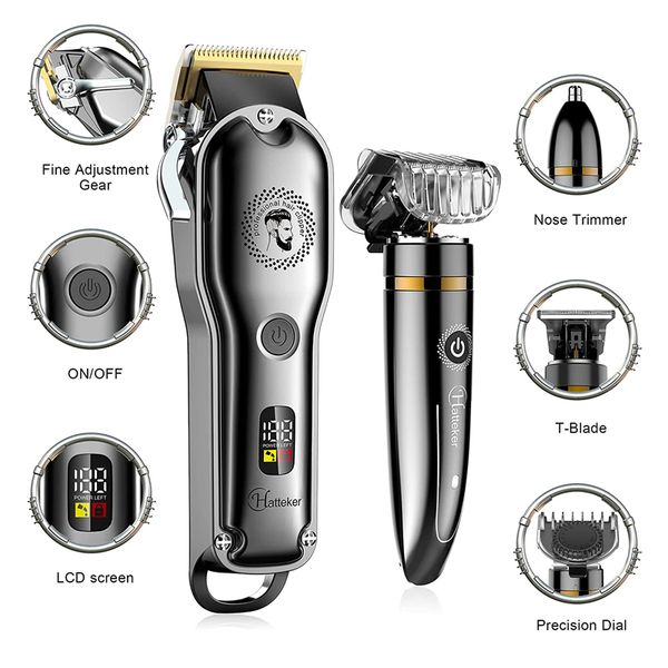 

professional electric hair trimmer for men grooming set powerful barber rechargeable hair clipper beard hair cutting machine per
