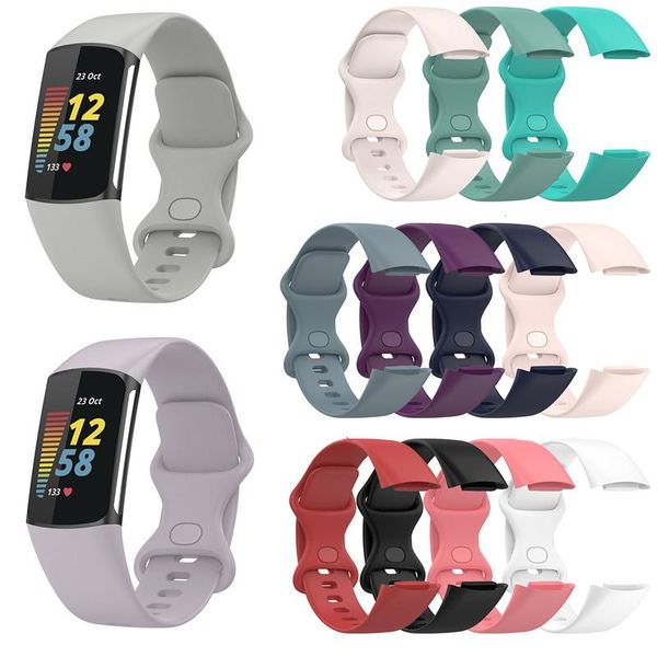 Cinturino in silicone per Fitbit Charge 5 Banda Charge5 Cinturino di ricambio Cinturini Smart Watch Cinturino sportivo morbido