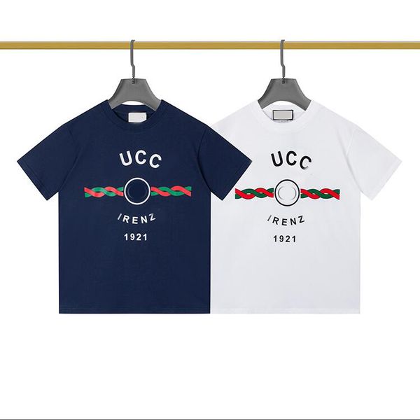 

personality short sleeve t-shirt male and female lovers with the same european and american fashion brand summer letter printing round colla, White;black