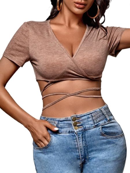 

sxy solid criss cross tie back crop 20un#, White