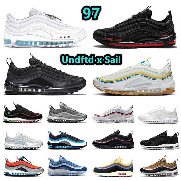 

97 97s running shoes men women sean wotherspoon undftd triple black white silver bullet south beach worldwide navy pine green bred mens