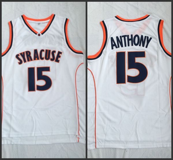 

men's syracuse orange #15 camerlo anthony college basketball jersey, Black