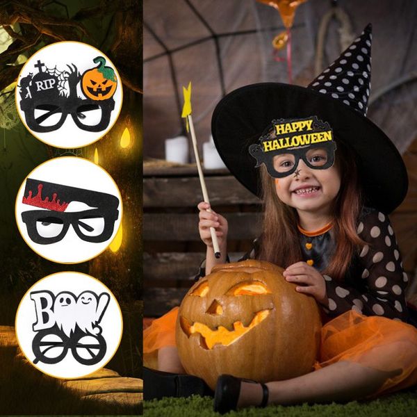 2022 Новое украшение Хэллоуина Смешные очки ужасной вечеринки поставки фото реквизит паук для взрослых детских украшений
