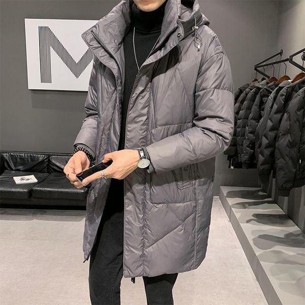 Herren Daunenparkas Wintermode Leichte Jacke mit Kapuze Große, ultradünne, leichte, schmale Manteljacken Warme Oberbekleidung B343Herren