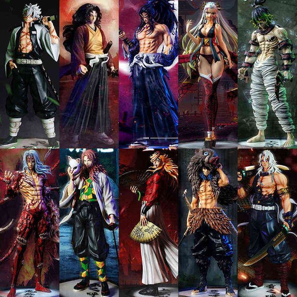 

demon slayer daki anime figure gyuutarou/kokushibou action figure kimetsu no yaiba tsugikuni yoriichi figurine model doll toys g220707