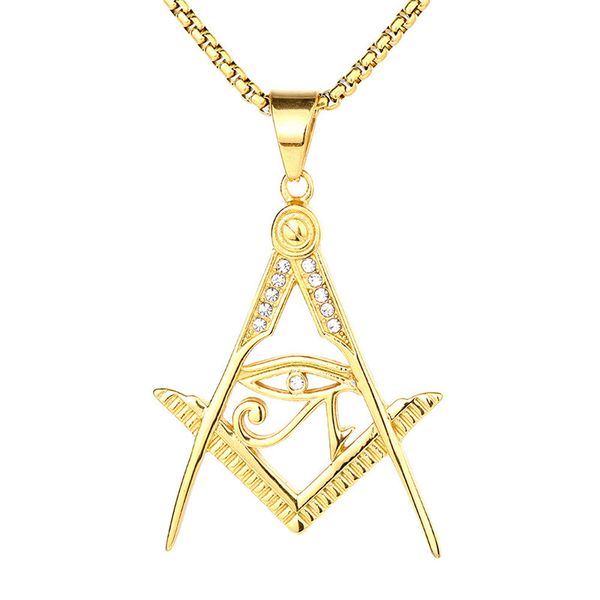 

316 stainless steel asonry necklaces & pendants masonic symbol fraternal association masonic regalia emblems evil eyes men's and wonmen, Silver