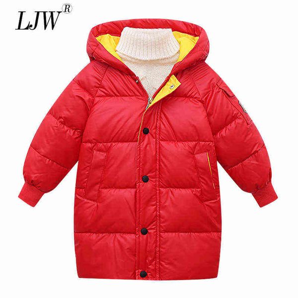 

new girls fashion autumn winter warm cotton coat childrens clothing long hooded collar printed cotton 4-12 years old j220718, Blue;gray