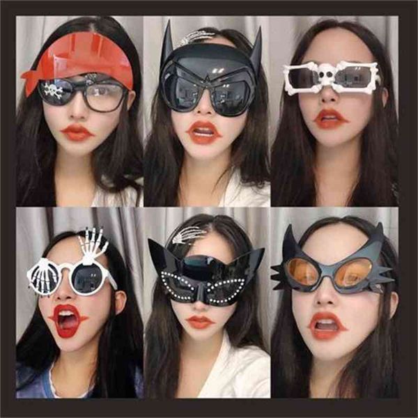 

gg designer cycle luxurious cc sunglasses hip hop glasses bloody halloween bats glasses dancing funny props sand sculpture lovers funny sung, White;black