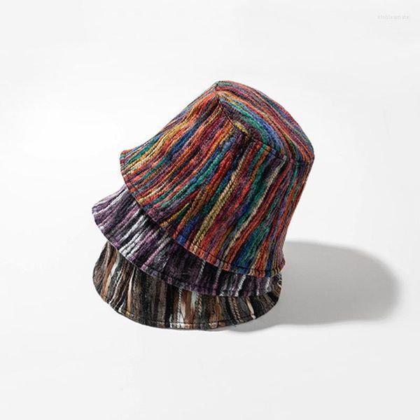 Pintura de tinta unissex Vintage Bucket Hat Tie-Dye Outdoor Fisherman Cap Panamá Presentes Casuais Beralmente Chapéus Elob22