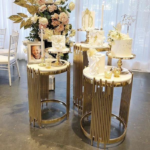 3 Stück Oneset Neueste Dekoration Acryl Zylinder Sockel Dekor Ständer Runde Säulen Sockel Säule Kuchen Dessert Tisch Display für Party Hochzeit Hintergrund imake184