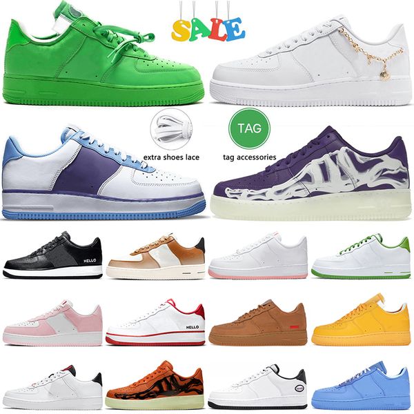 

1 low casual shoes for men women f1 paisley triple black white purple skeleton classic leathers designer sneakers lucky charms university bl