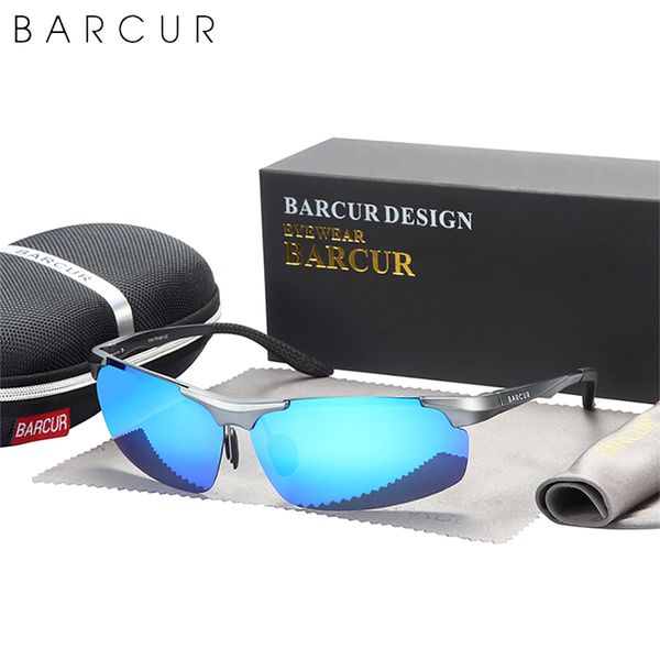 

barcur aluminium magnesium frame brand designer sunglasses men pochromic rectangle ultralight eye sport eyewear 220510, White;black