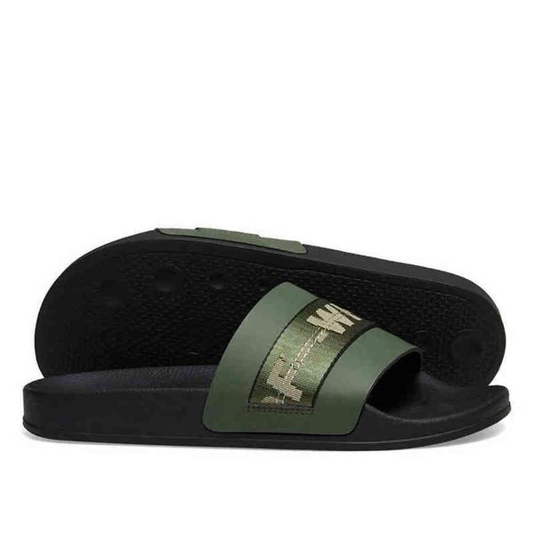 

luxury mens offs womens slippers home office summer sandals beach slide fashion brand slipper casual female shoes print stripes leather soli, Black