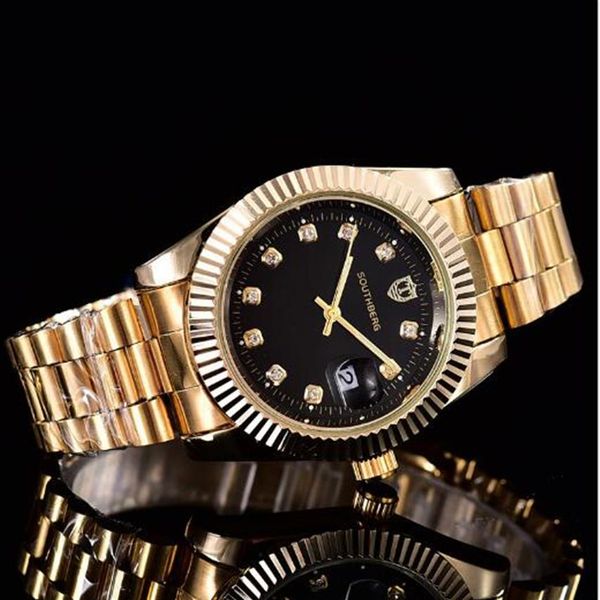 

relogio brand luxury watch men calendar black bay new designer diamond watches women dress rose gold clock reloj 204w, Slivery;brown